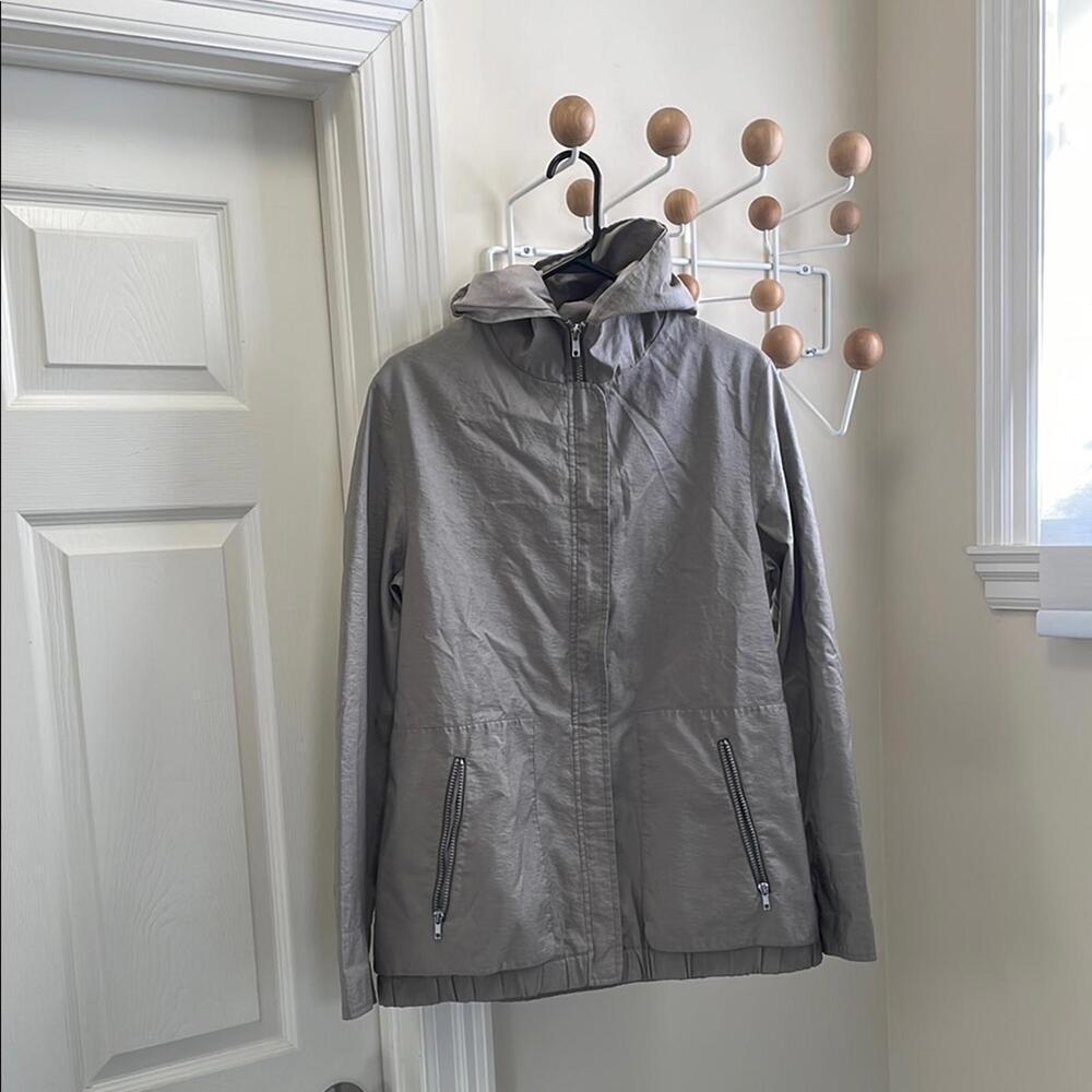 Fenneli - Classic Zip Up Jacket With Hood - Grey Tan - Small